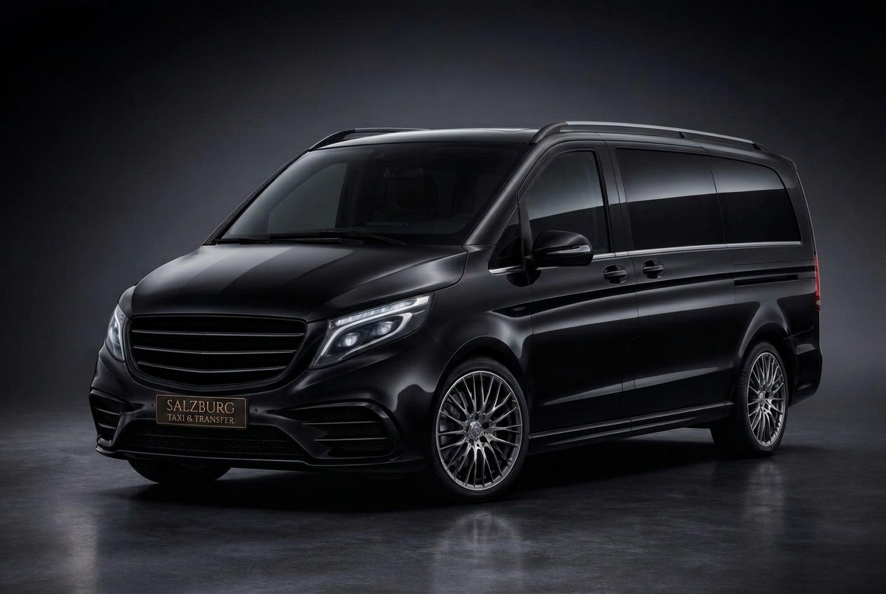 Schwarze Mercedes-Benz V-Klasse